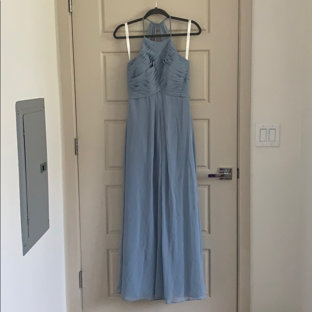AZAZIE GINGER bridesmaid dress in dusty blue